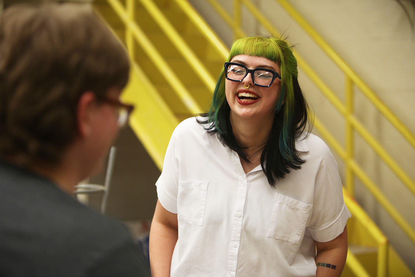 Annabelle Matthews with student