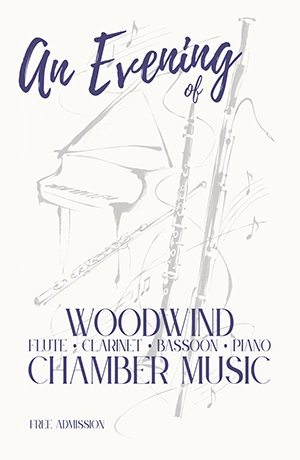 Sketched graphic of flute, clarinet, bassoon and piano